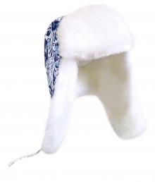 Шапка-ушанка "Гжель" производства фабрики «PROMOshapka» Шапка-ушанка "Гжель"