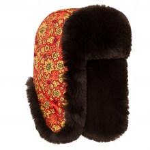 Шапка-ушанка "Хохлома" производства фабрики «PROMOshapka» Шапка-ушанка "Хохлома"